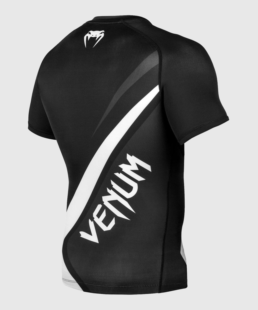 rashguard venum contender 4.0 - krátký rukáv - černo-šedo-bílý