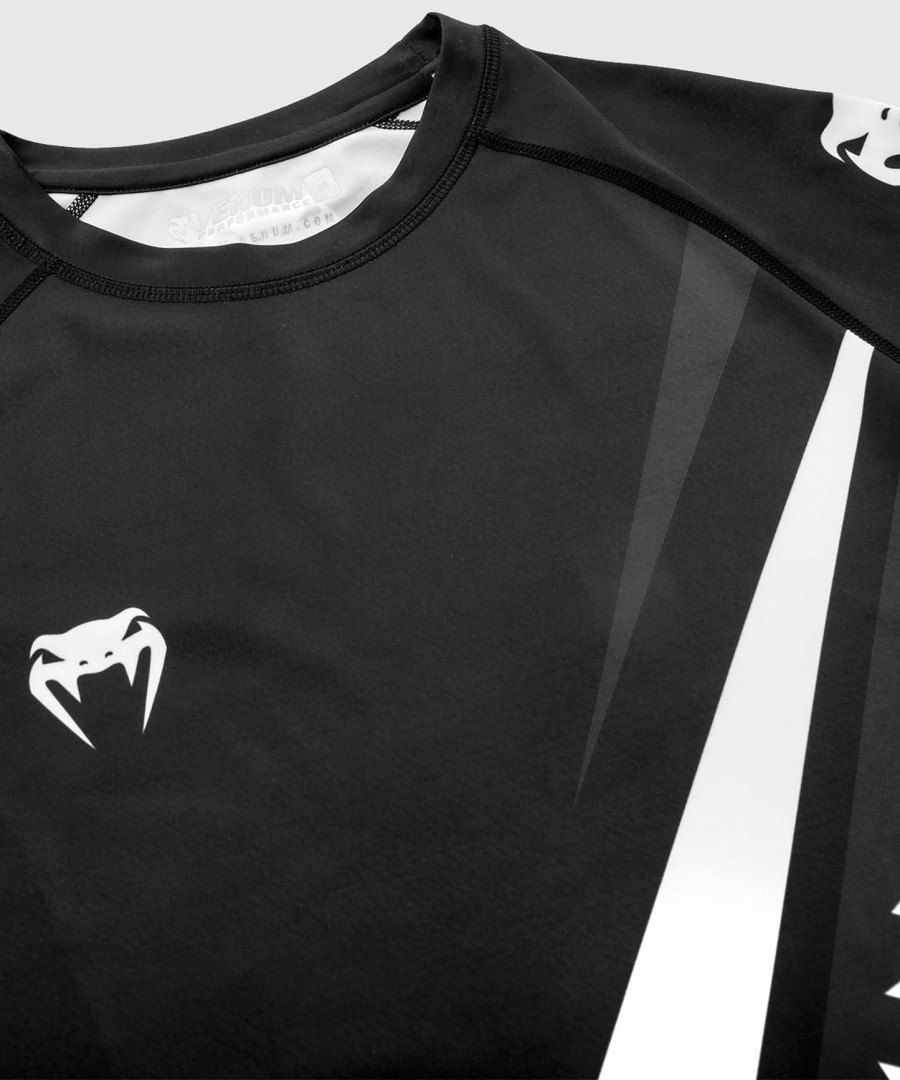 rashguard venum contender 4.0 - krátký rukáv - černo-šedo-bílý