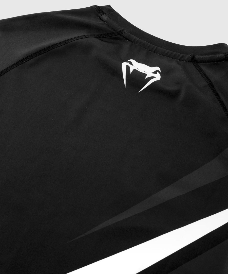 rashguard venum contender 4.0 - krátký rukáv - černo-šedo-bílý