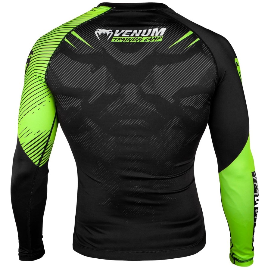 rashguard venum training camp 2.0 s dlouhým rukávem - černýneo žlutý