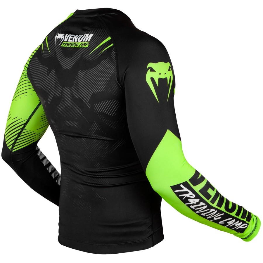 rashguard venum training camp 2.0 s dlouhým rukávem - černýneo žlutý