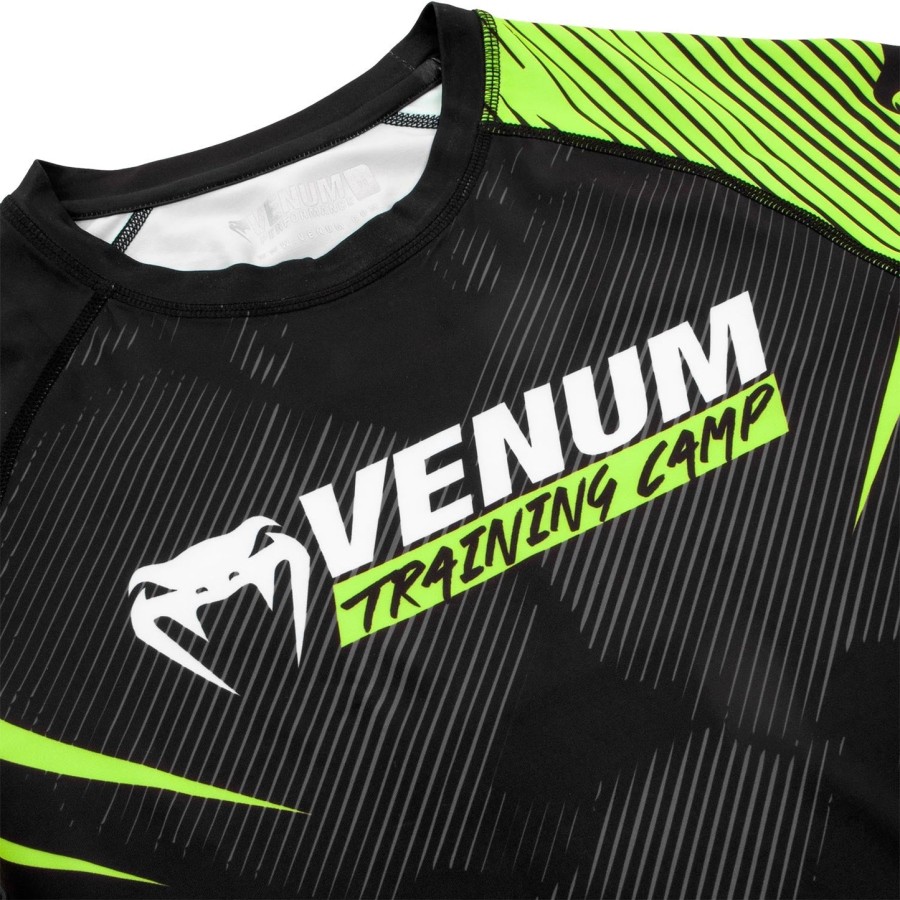 rashguard venum training camp 2.0 s dlouhým rukávem - černýneo žlutý