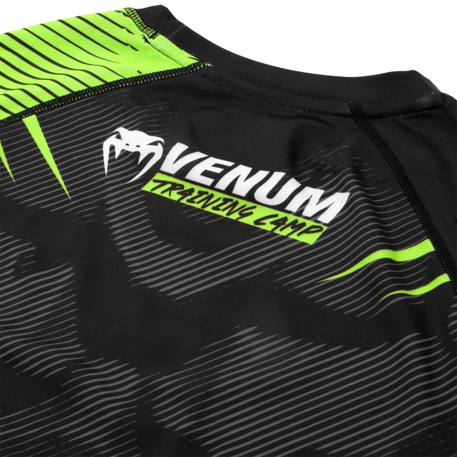 rashguard venum training camp 2.0 - krátký rukáv - černýneo žlutý