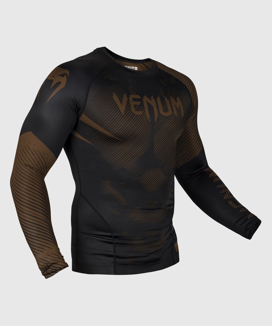 rashguard venum nogi 2.0 s dlouhým rukávem - černo-hnědý