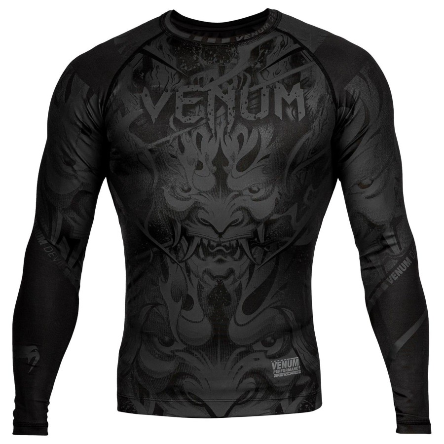 venum devil rashguard - dlouhý rukáv - ČernýČerný