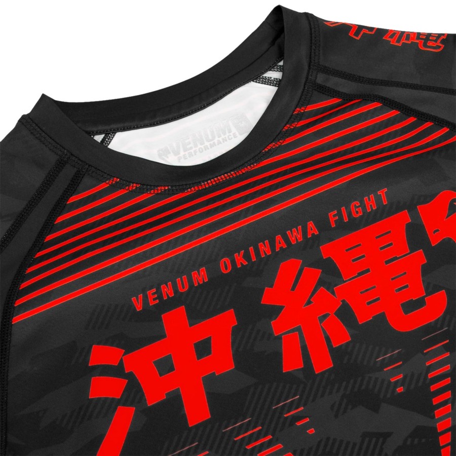 venum okinawa 2.0 rashguard - krátký rukáv - černýčervený