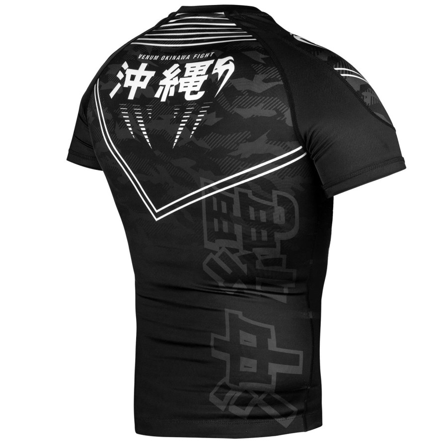 rashguard venum okinawa 2.0 - krátký rukáv - černo-bílý