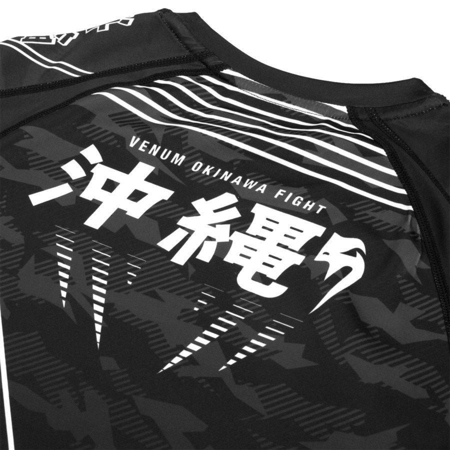 rashguard venum okinawa 2.0 - krátký rukáv - černo-bílý