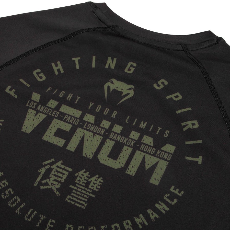 venum signature rashguard - dlouhý rukáv - Černýkhaki - exkluzivní