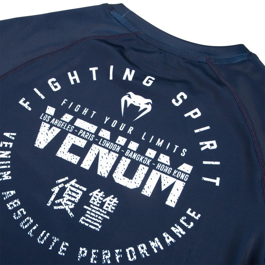 venum signature rashguard - dlouhý rukáv - tmavě modrábílá