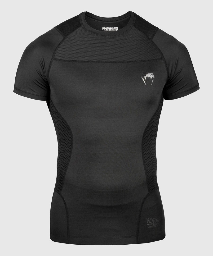 rashguard venum g-fit - krátký rukáv - černý