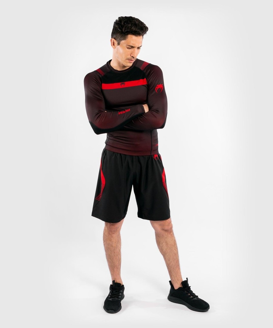 rashguard venum nogi 3.0 s dlouhým rukávem - černýčervený