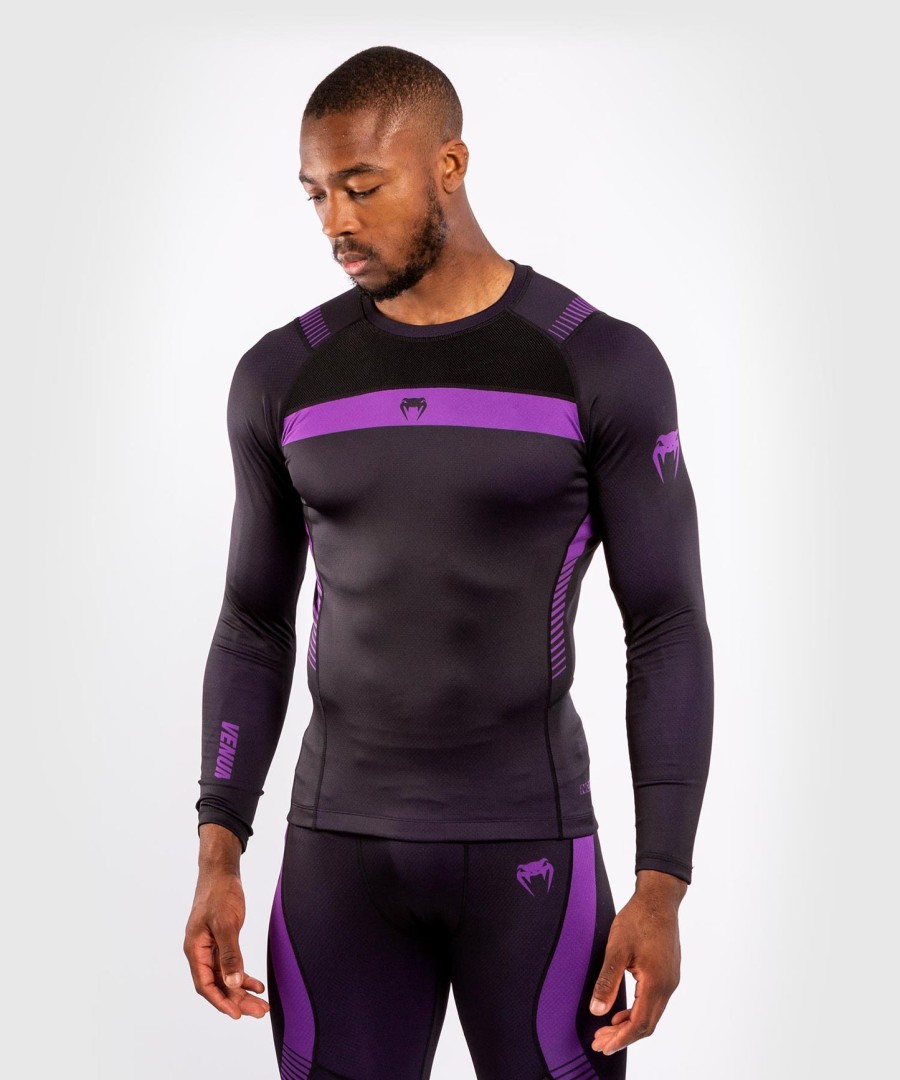 rashguard venum nogi 3.0 s dlouhým rukávem - černo-fialový