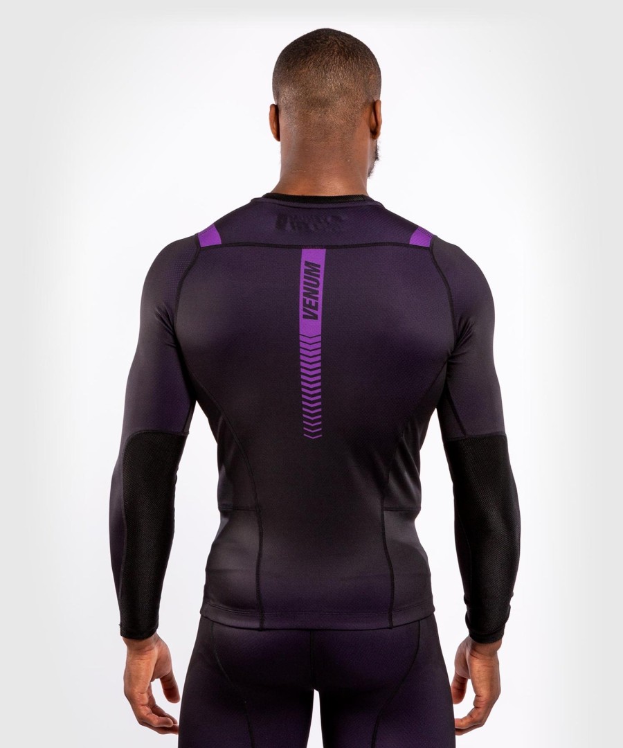 rashguard venum nogi 3.0 s dlouhým rukávem - černo-fialový