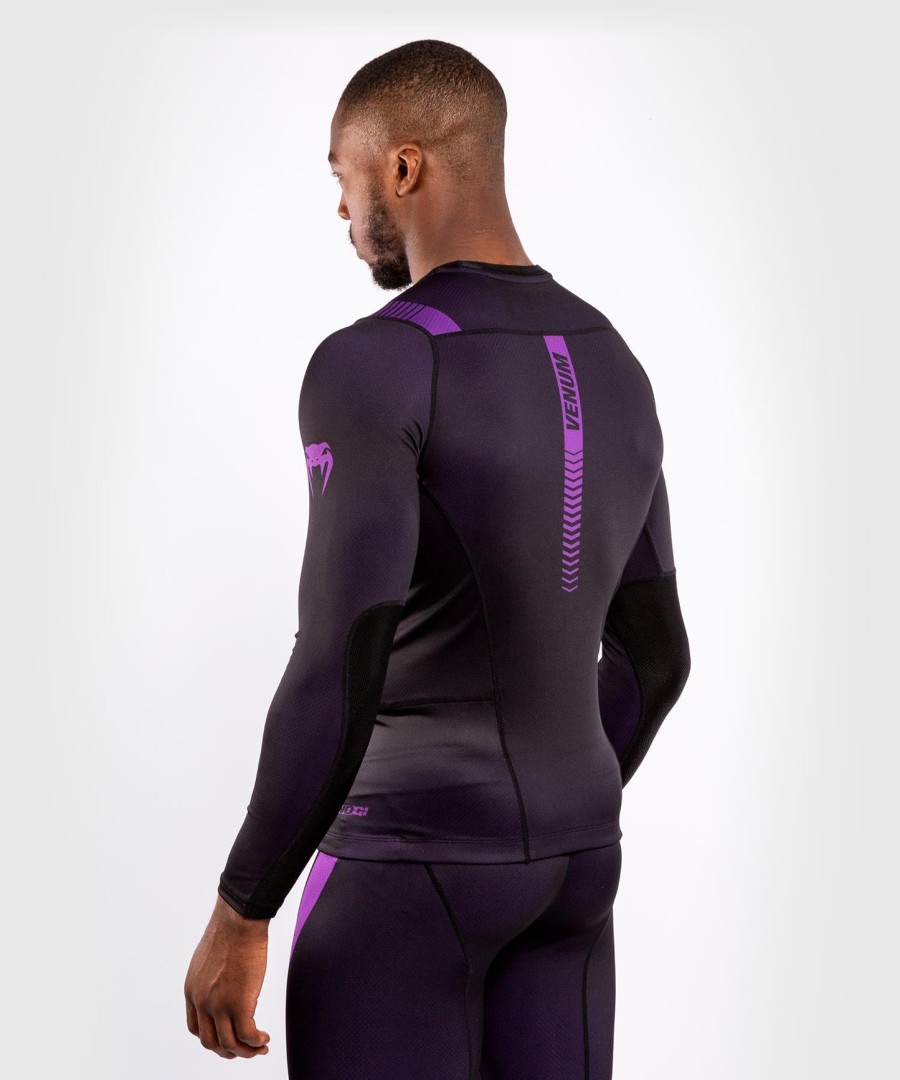 rashguard venum nogi 3.0 s dlouhým rukávem - černo-fialový