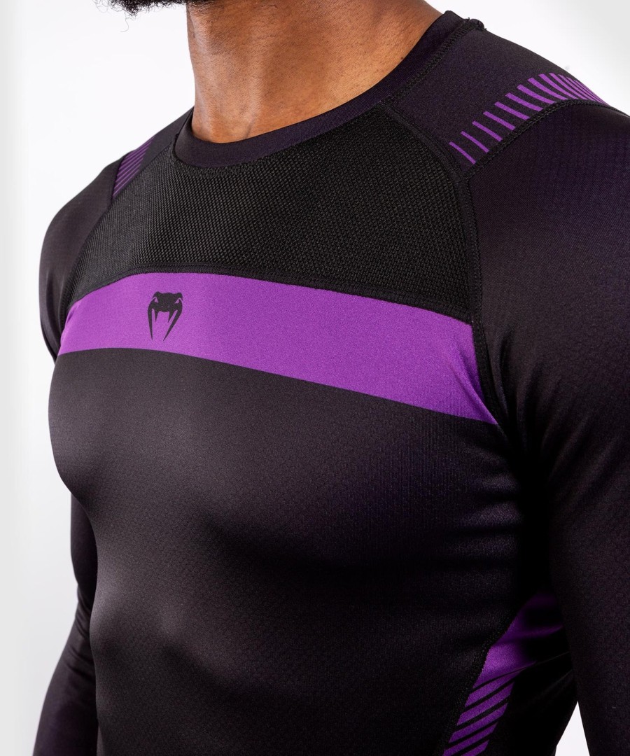 rashguard venum nogi 3.0 s dlouhým rukávem - černo-fialový
