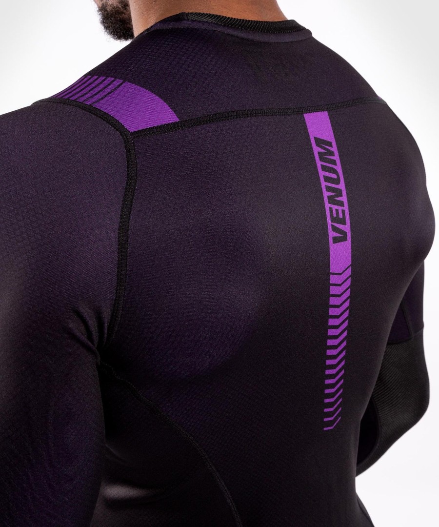 rashguard venum nogi 3.0 s dlouhým rukávem - černo-fialový