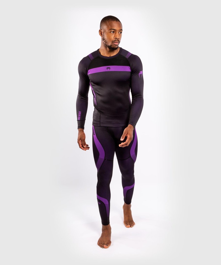 rashguard venum nogi 3.0 s dlouhým rukávem - černo-fialový