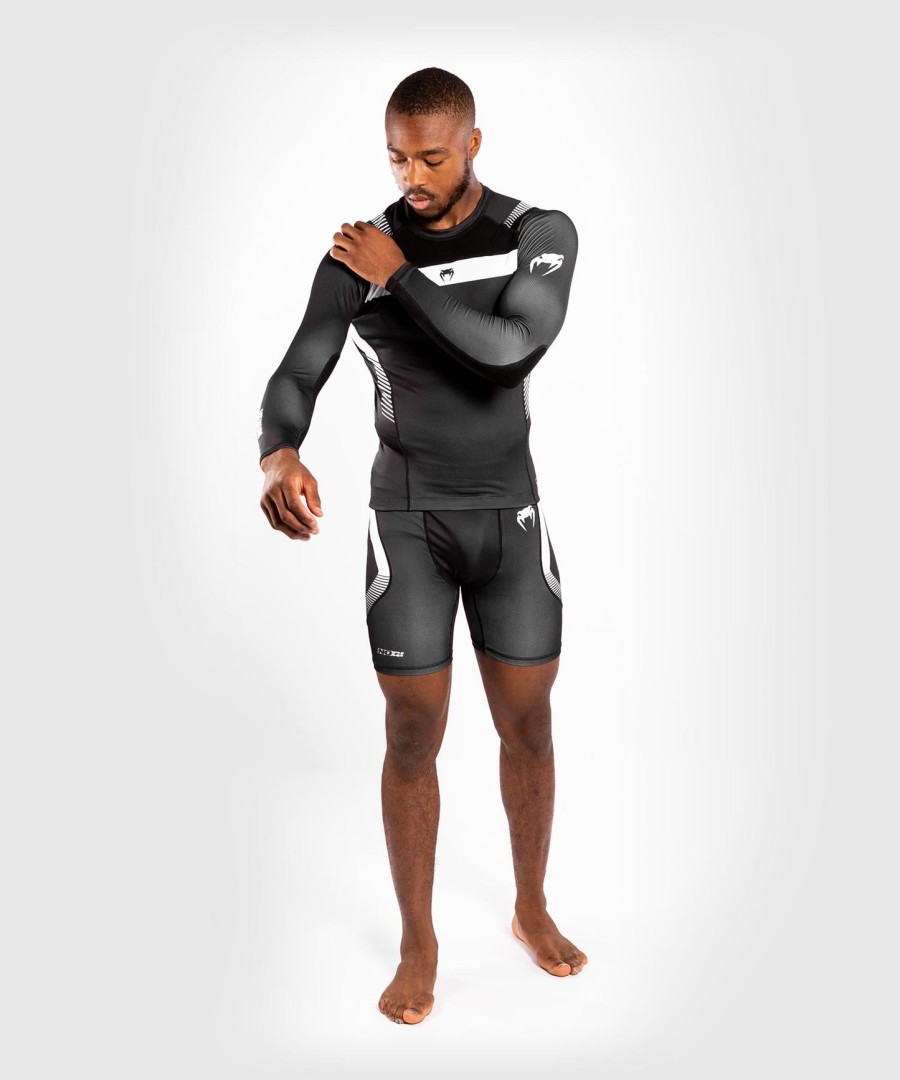 rashguard venum nogi 3.0 s dlouhým rukávem - černo-bílý