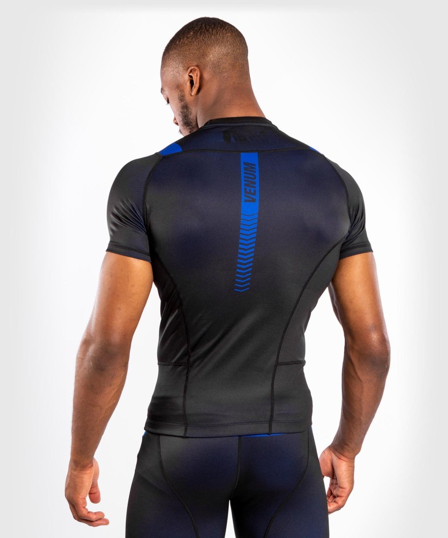 rashguard venum nogi 3.0 - krátký rukáv - černomodrý