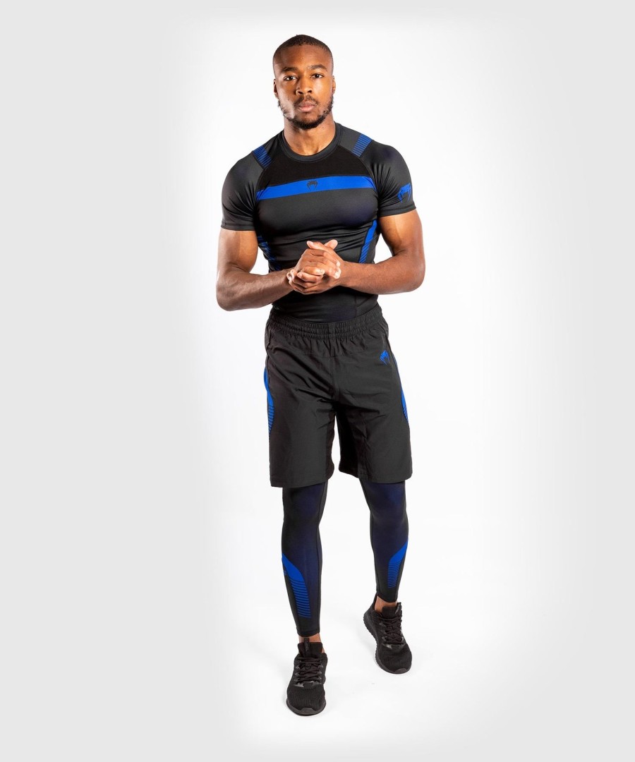 rashguard venum nogi 3.0 - krátký rukáv - černomodrý