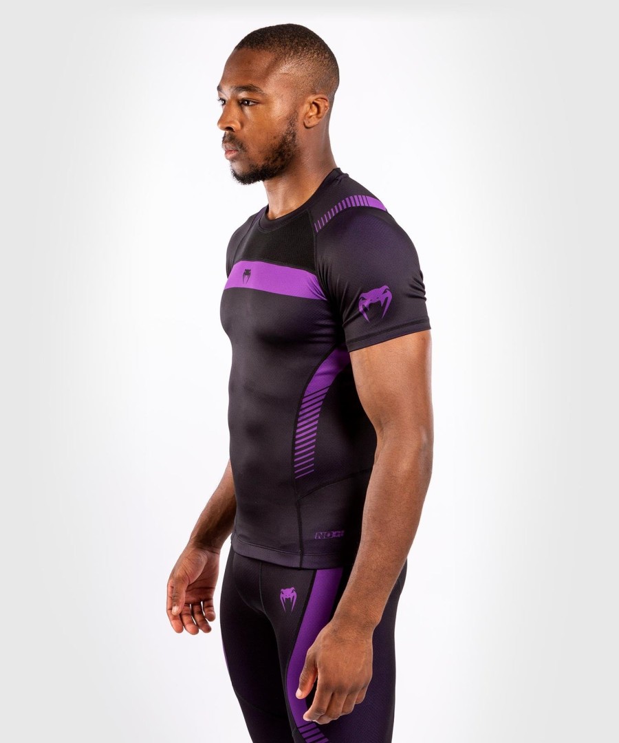 rashguard venum nogi 3.0 - krátký rukáv - černýfialový