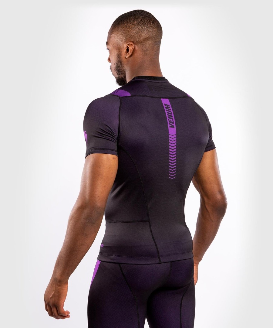 rashguard venum nogi 3.0 - krátký rukáv - černýfialový
