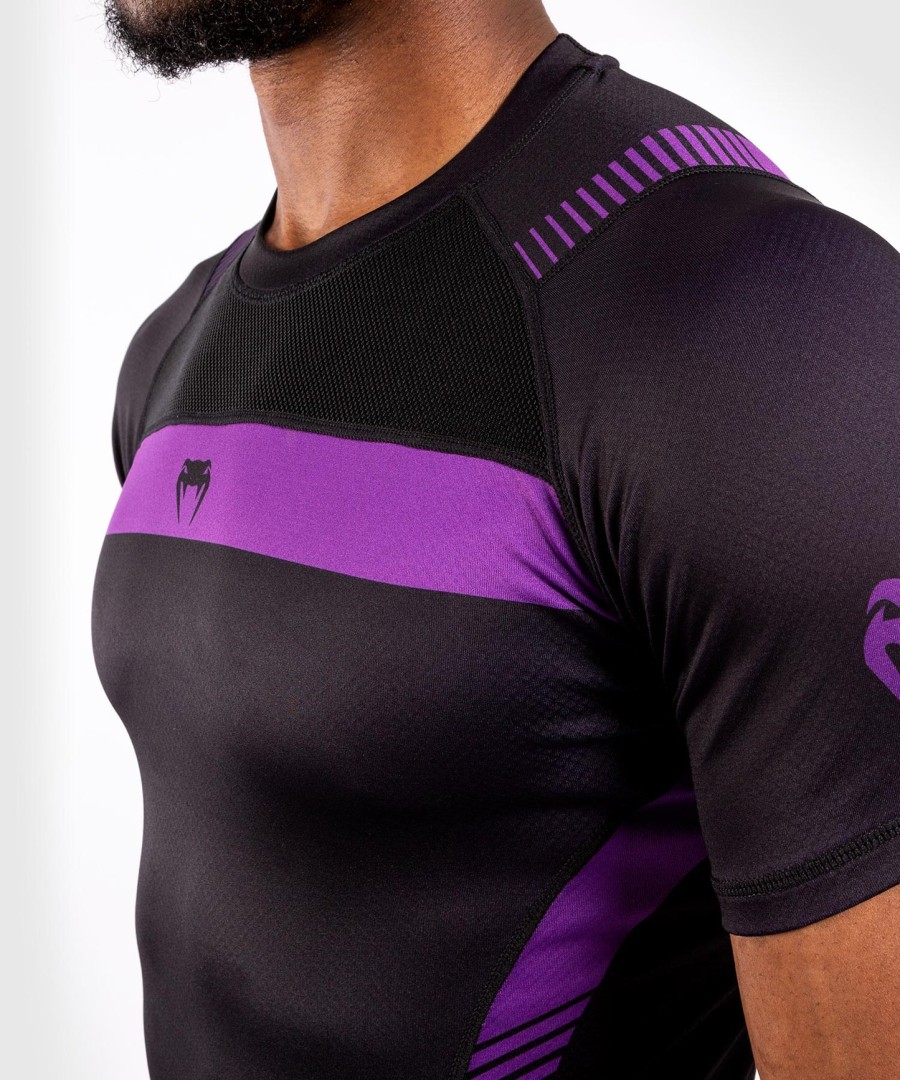 rashguard venum nogi 3.0 - krátký rukáv - černýfialový