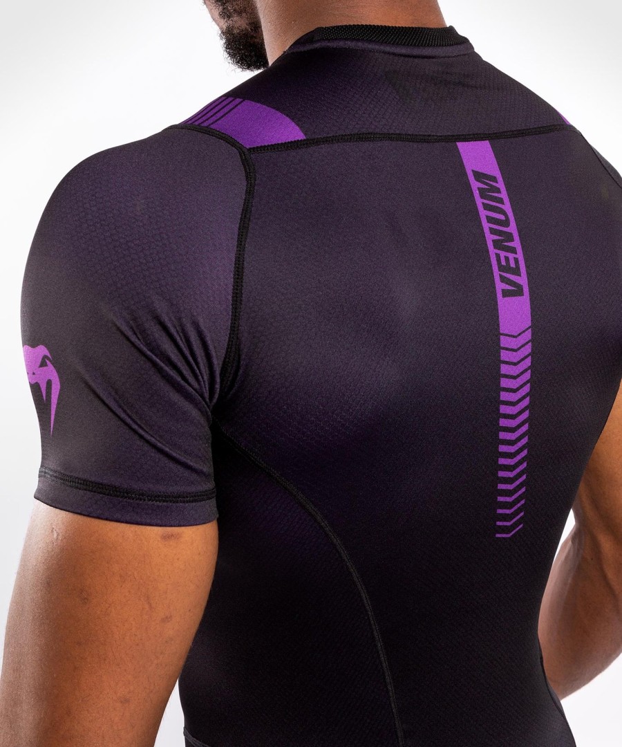 rashguard venum nogi 3.0 - krátký rukáv - černýfialový