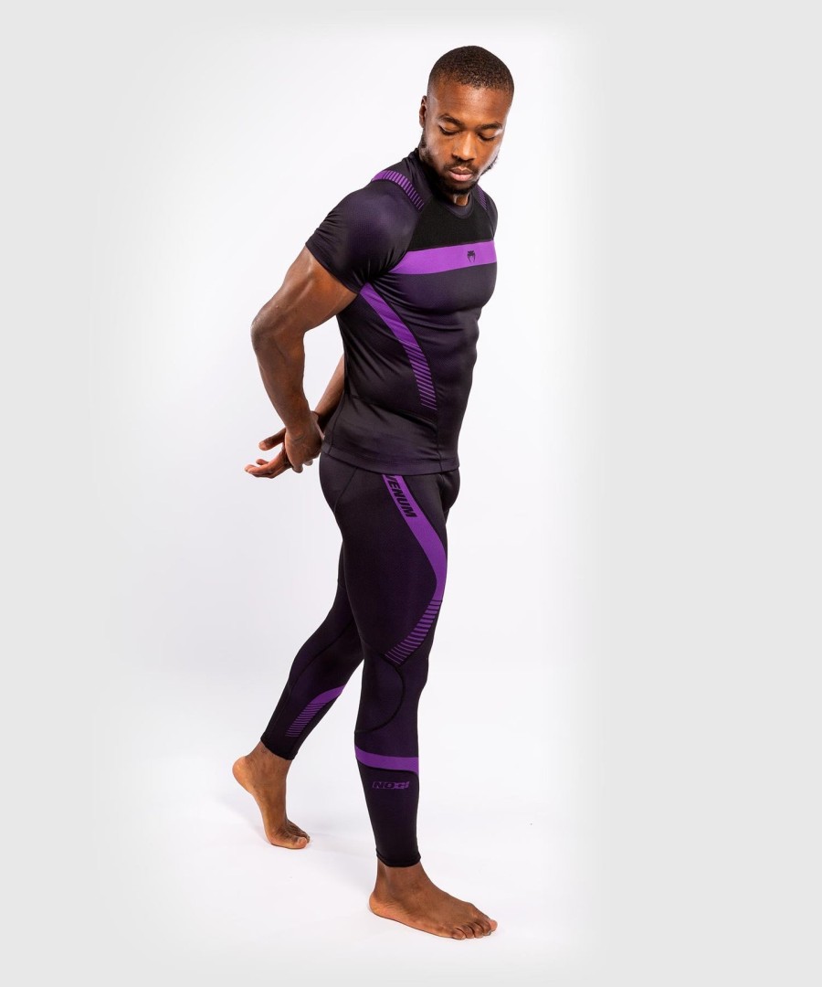 rashguard venum nogi 3.0 - krátký rukáv - černýfialový