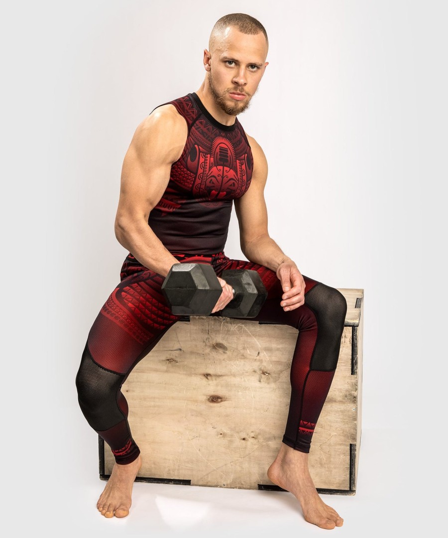 venum nakahi rashguard - bez rukávů - ČernoČervený