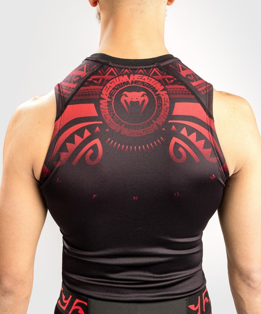 venum nakahi rashguard - bez rukávů - ČernoČervený