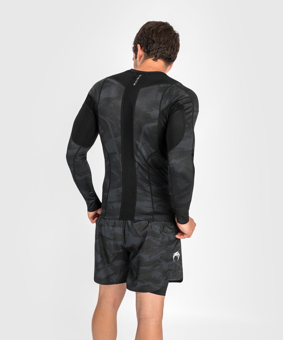 rashguard venum electron 3.0 s dlouhým rukávem - černý