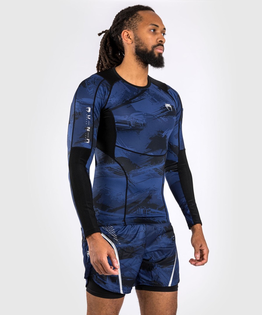 rashguard s dlouhým rukávem venum electron 3.0 - námořnická modrá