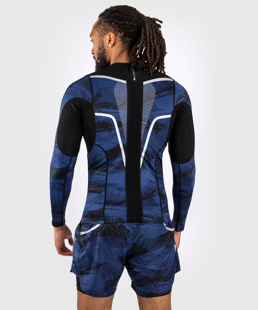rashguard s dlouhým rukávem venum electron 3.0 - námořnická modrá