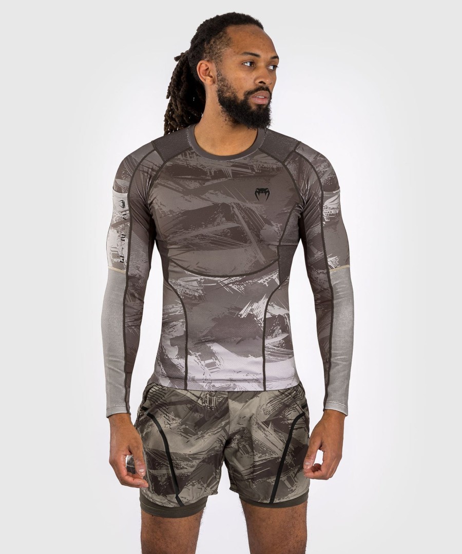 rashguard s dlouhým rukávem venum electron 3.0 - písková