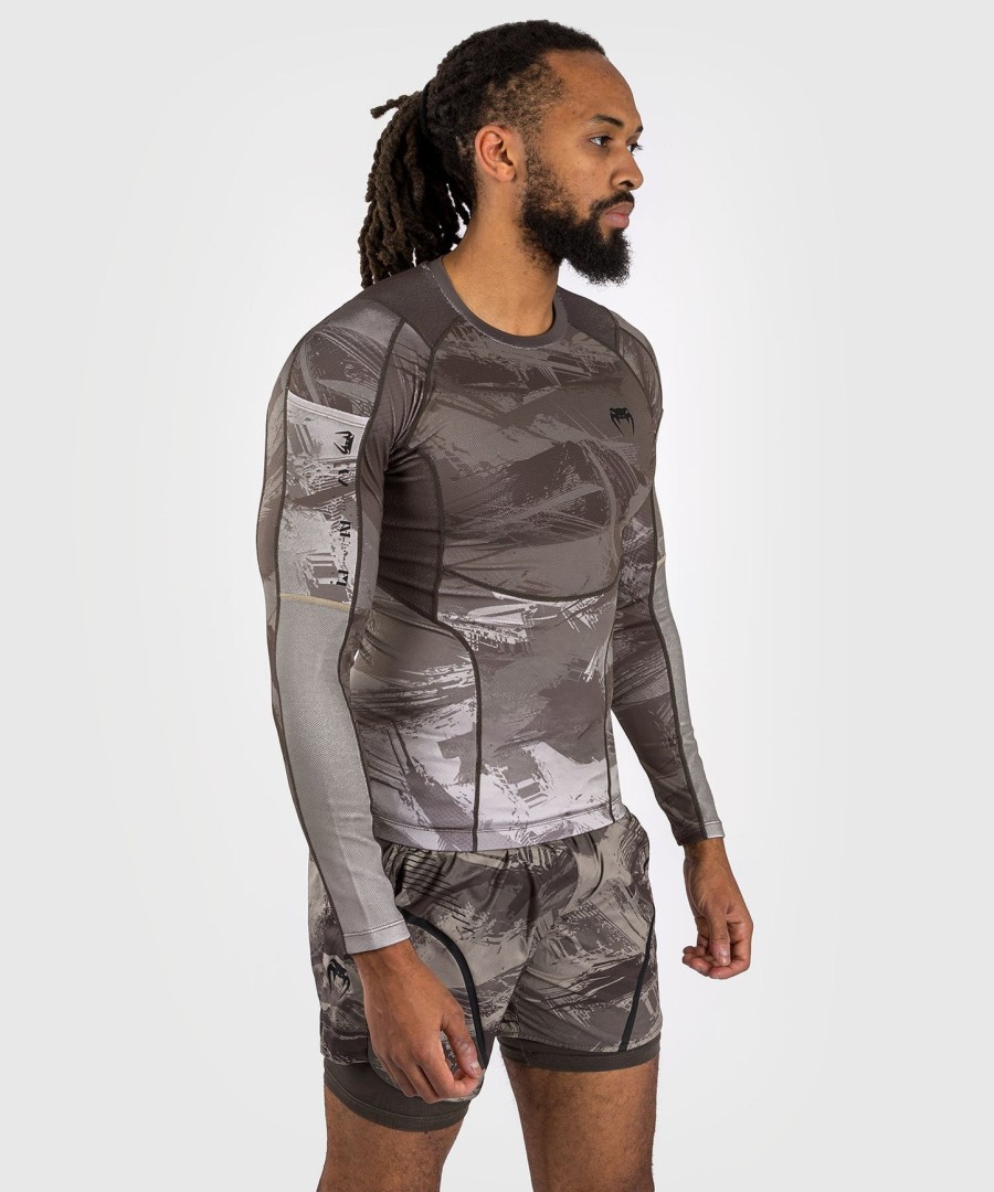 rashguard s dlouhým rukávem venum electron 3.0 - písková