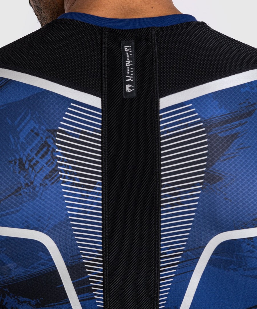 rashguard venum electron 3.0 s krátkým rukávem - tmavě modrý
