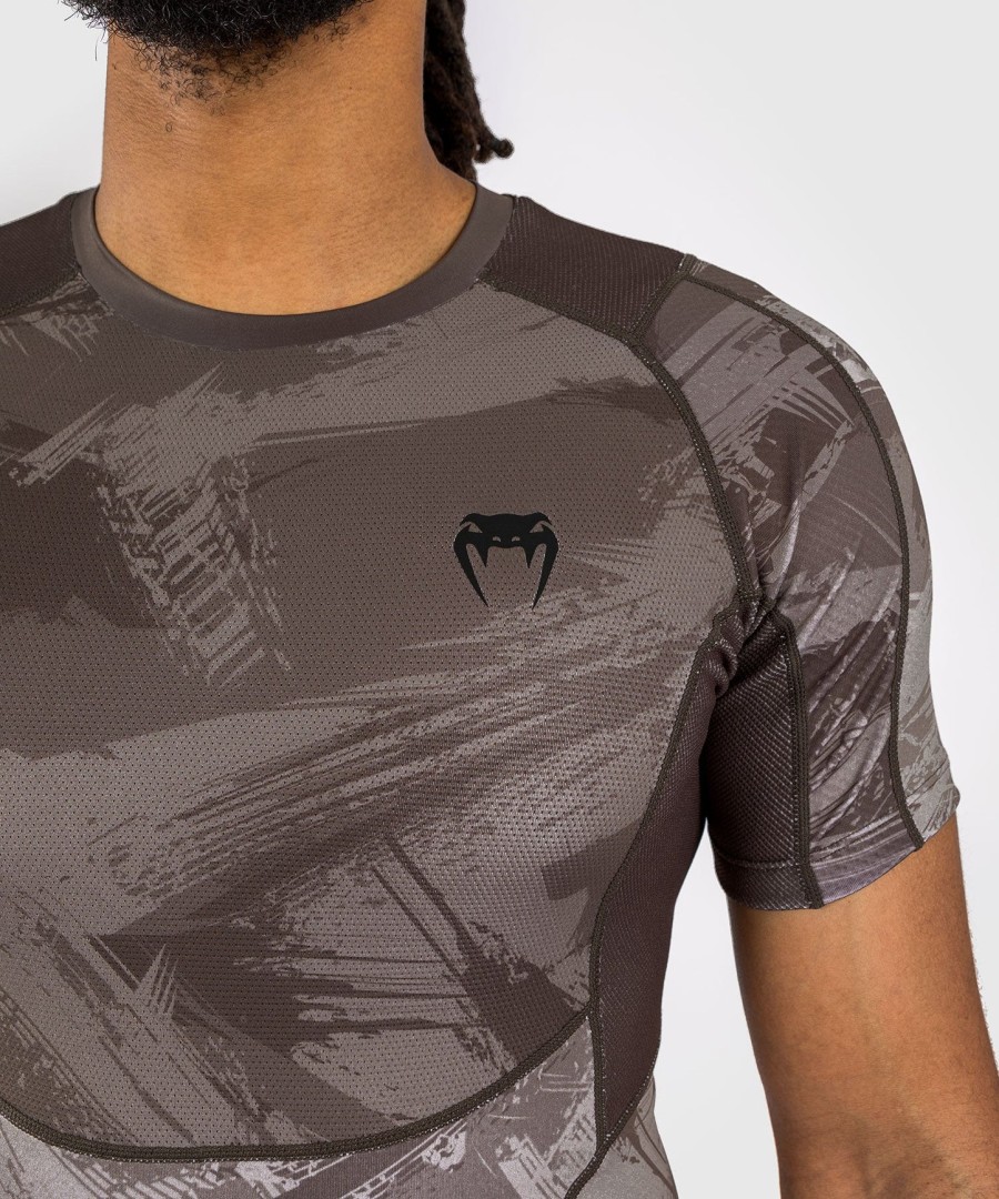 rashguard venum electron 3.0 s krátkým rukávem - pískový