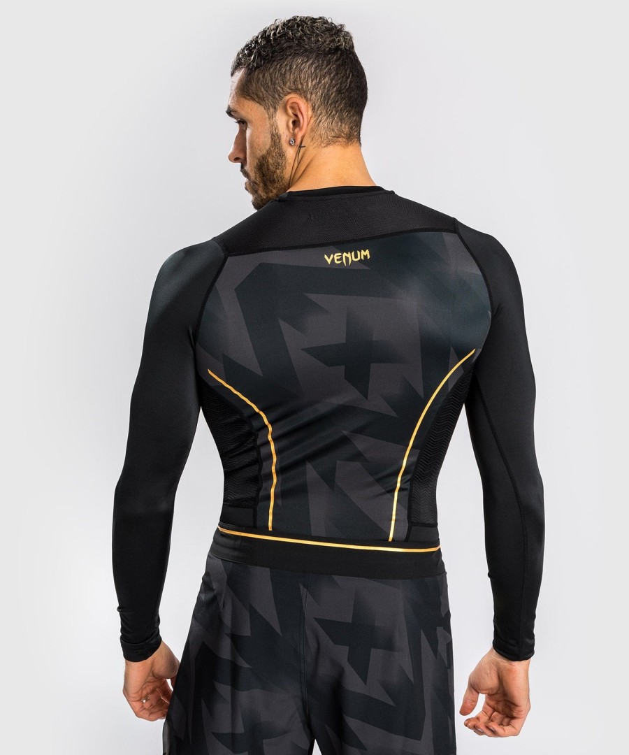 rashguard s dlouhým rukávem venum razor - černo-zlatý