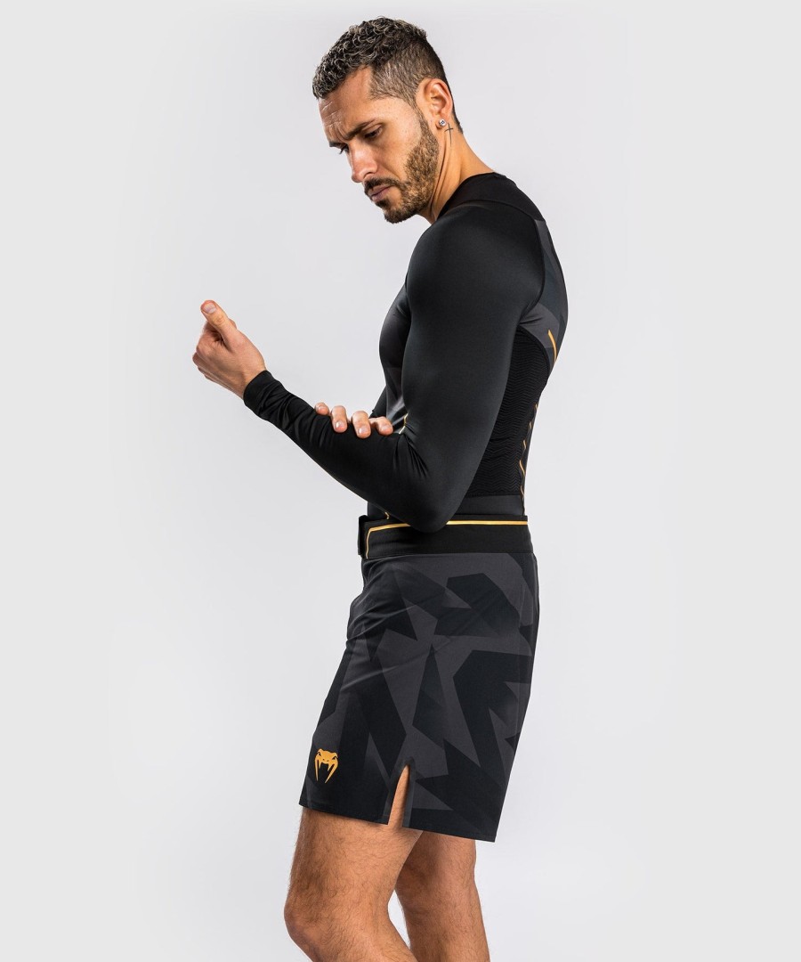 rashguard s dlouhým rukávem venum razor - černo-zlatý