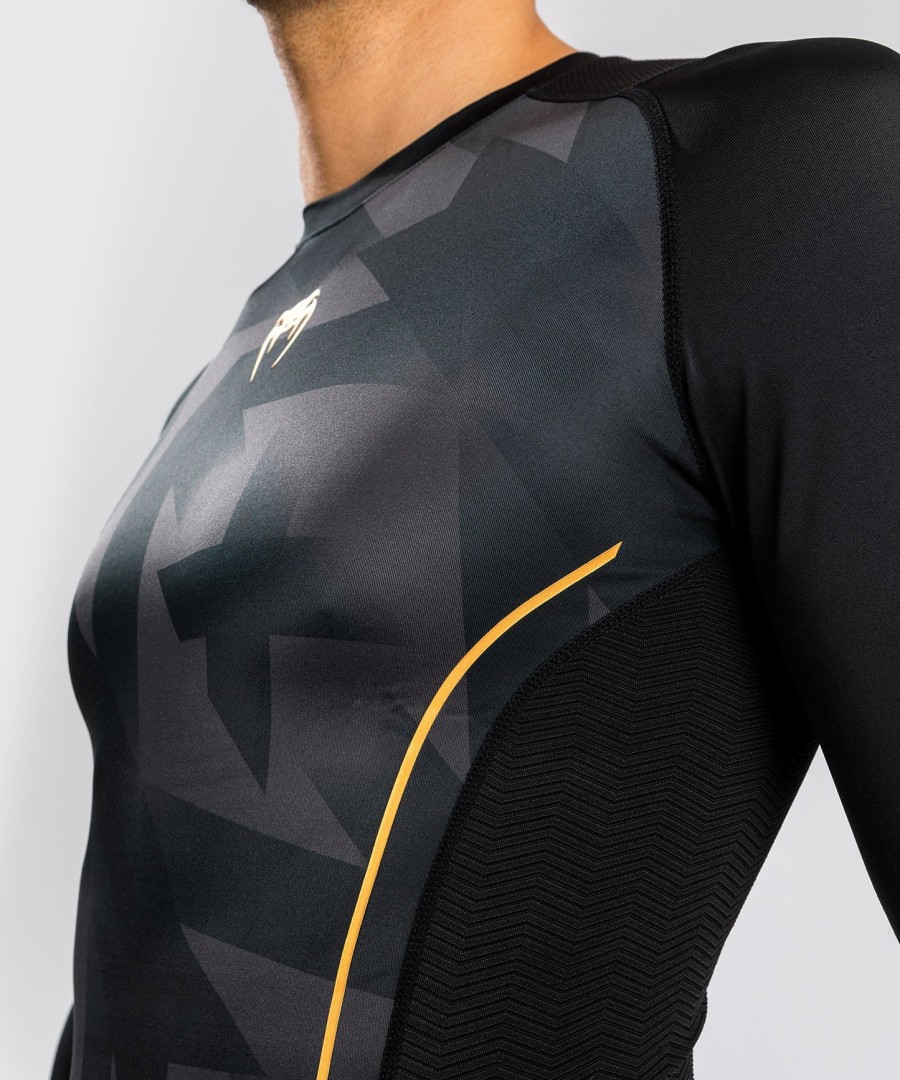 rashguard s dlouhým rukávem venum razor - černo-zlatý