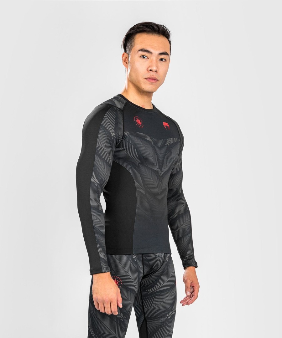 rashguard s dlouhým rukávem venum phantom - černo-červený