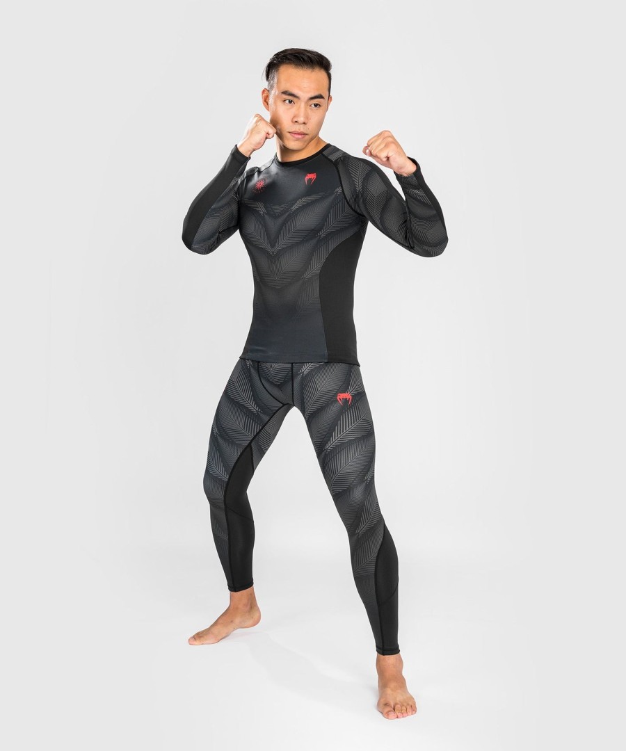 rashguard s dlouhým rukávem venum phantom - černo-červený
