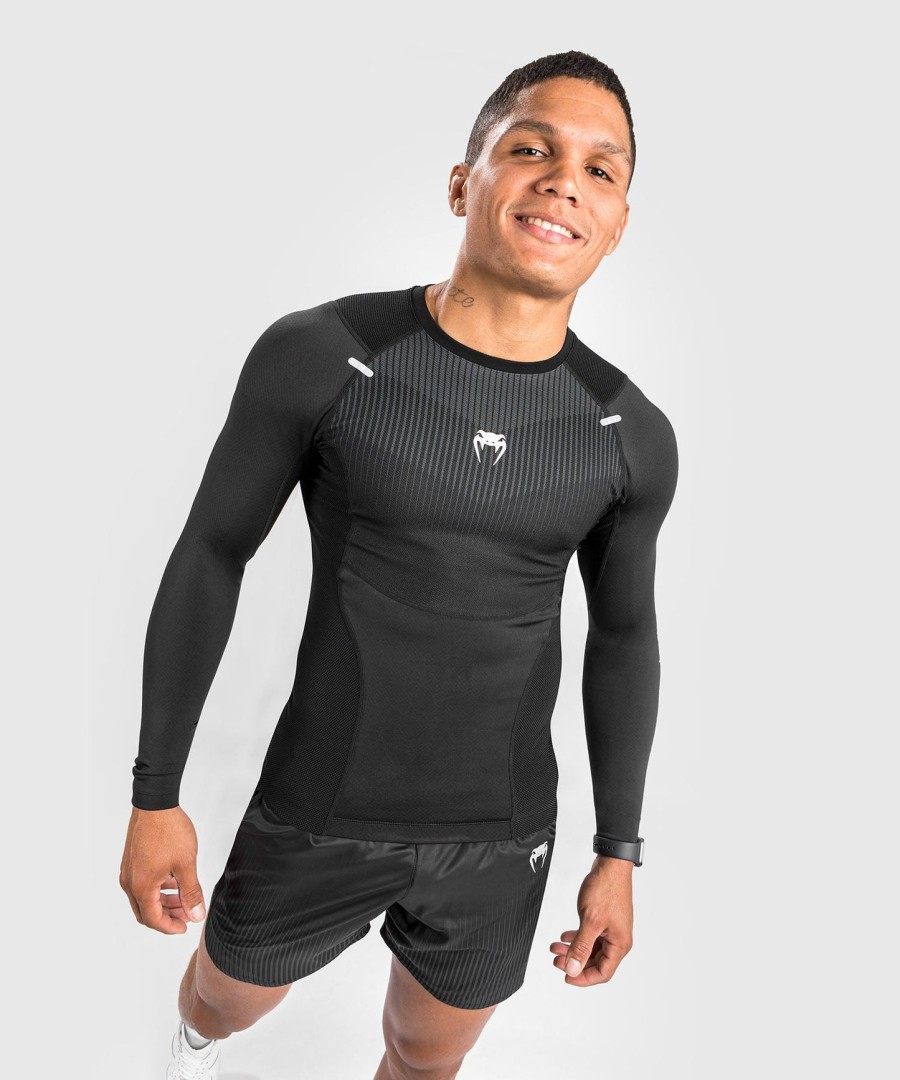 rashguard s dlouhým rukávem venum biomecha - černo-šedý