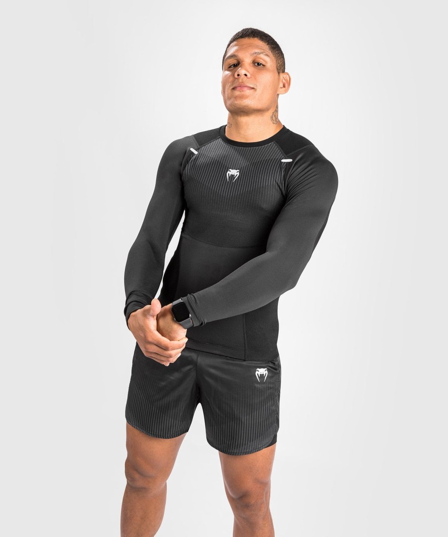 rashguard s dlouhým rukávem venum biomecha - černo-šedý