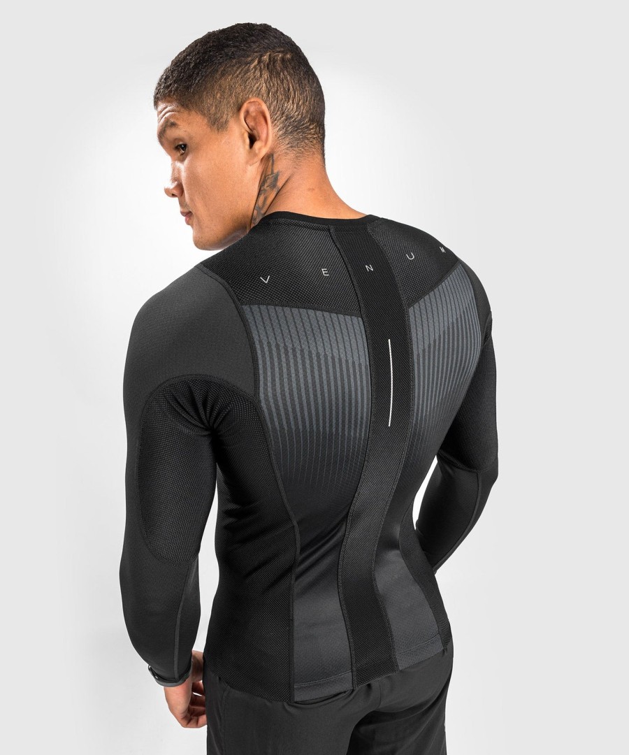 rashguard s dlouhým rukávem venum biomecha - černo-šedý