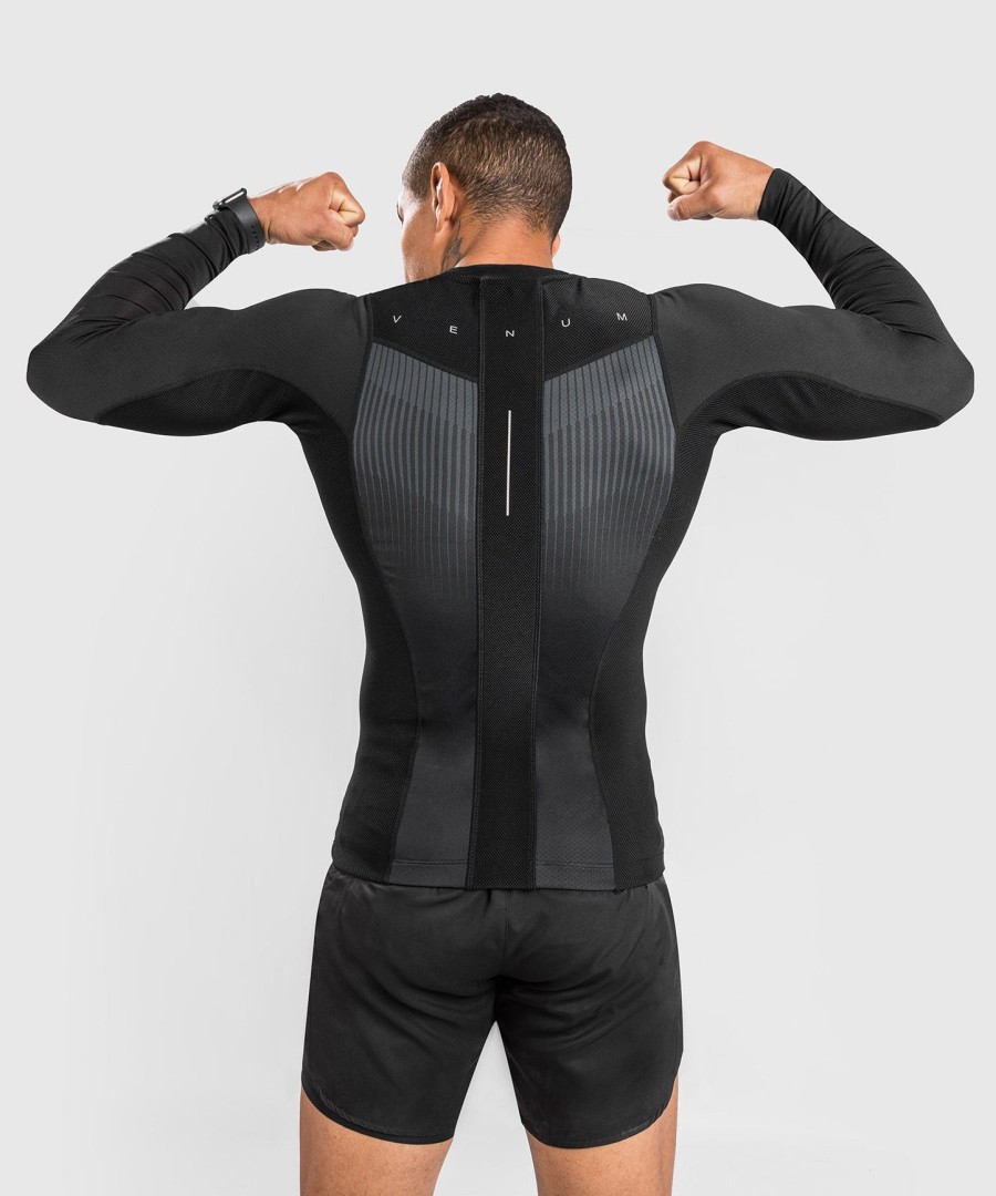 rashguard s dlouhým rukávem venum biomecha - černo-šedý
