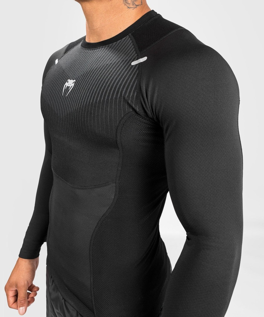 rashguard s dlouhým rukávem venum biomecha - černo-šedý