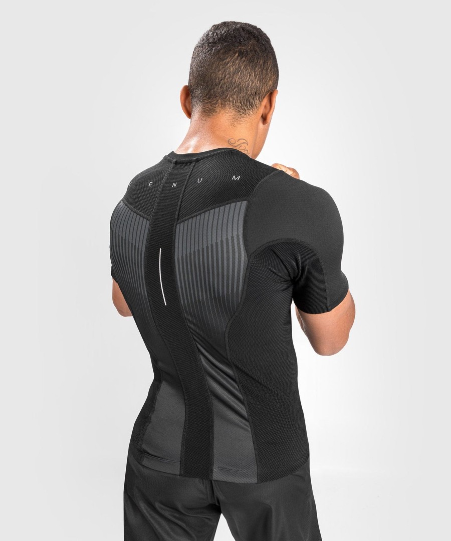 rashguard s krátkým rukávem venum biomecha - černo-šedý